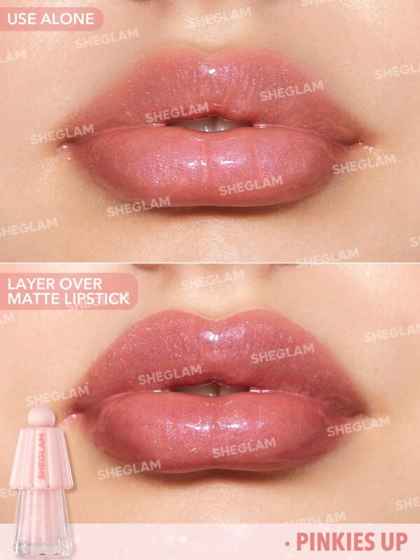 لیپ اویل چتری شیگلم رنگ صورتی - SHEGLAM - Image 5