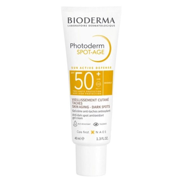 کرم ضد آفتاب بی رنگ SPF50 بایودرما مدل اسپات ایج - Bioderma - Image 1