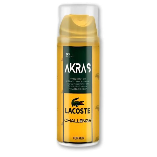اسپری لباس مردانه لاگوست چلنج آکراس | AKRAS Lacoste Challenge spary - Image 1