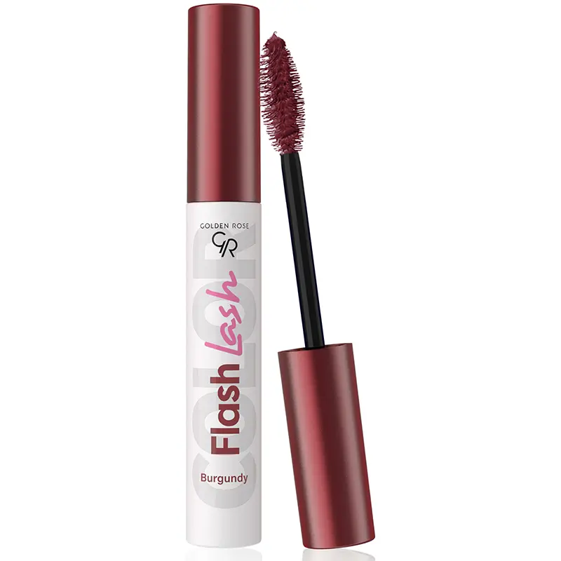 Golden-rose-FLASH-LASH-COLORED-MASCARA-BURGUNDY ریمل قرمز بورگاندی گلدن رز مدل فلش لش - Golden Rose - Image 1