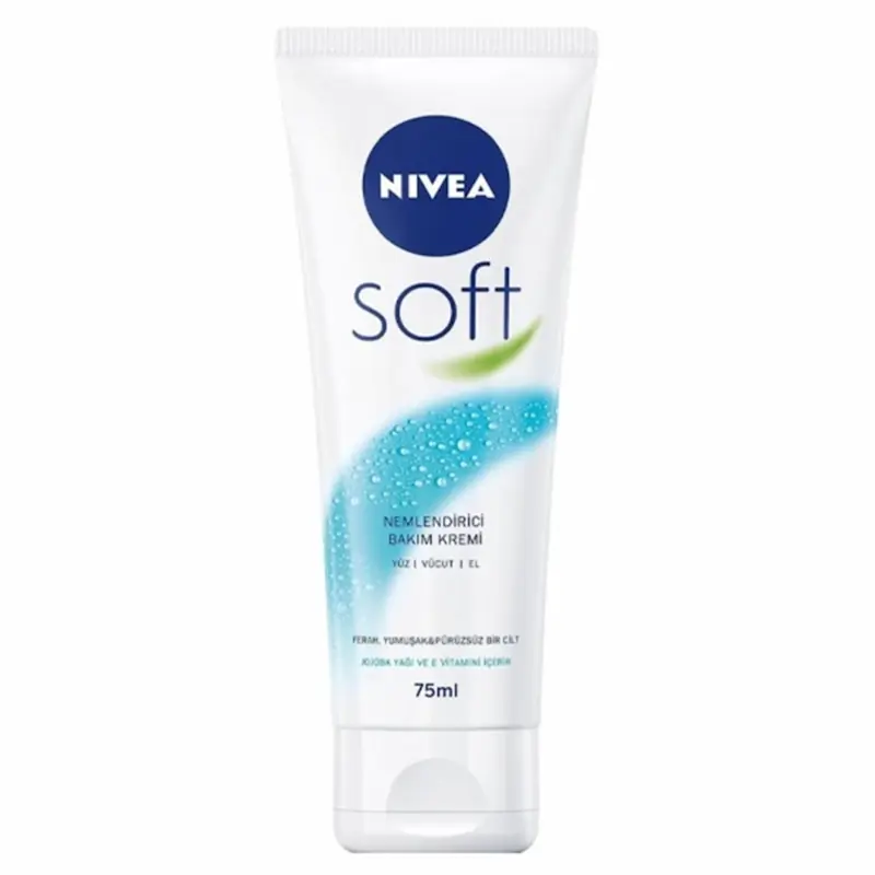 Nivea-Soft-Moisturizing-Cream-75ml کرم مرطوب کننده تیوپی دست سافت نیوآ - NIVEA - Image 1