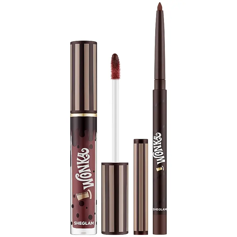 Willy-wonka-SHEGLAM-Cocoa-Kiss-Lip-Duo ست لیپ گلاس و خط لب ویلی ونکا شیگلم - SHEGLAM - Image 1