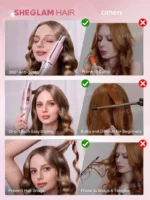 دستگاه کرلی صورتی قلبی شیگلم - SHEGLAM - Image 2