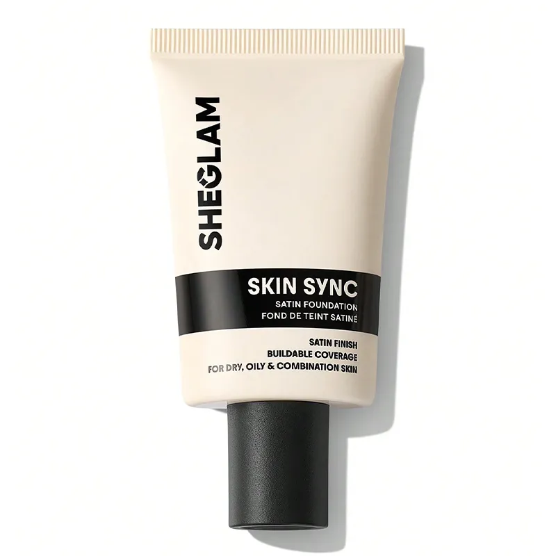 Sheglam-Skin-Sync-Satin-Foundation کرم پودر ساتین نیمه مات شیگلم - SHEGLAM - Image 1