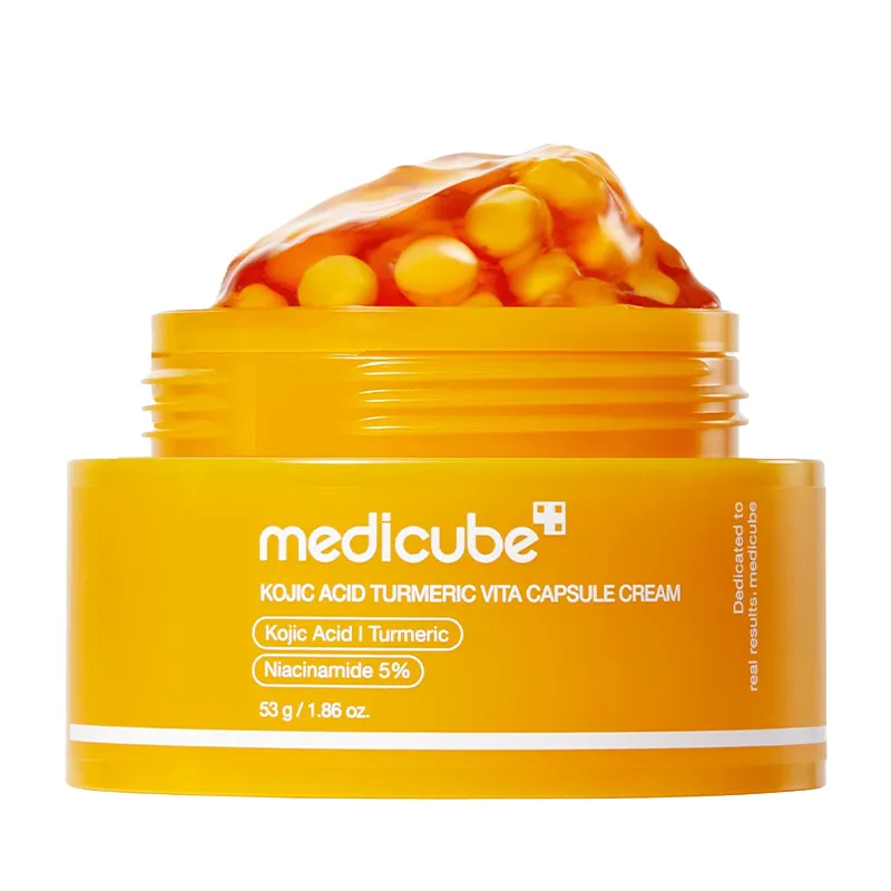Medicube-Kojic-Acid-Turmeric-Vita-Capsule-Cream کرم کپسولی روشن کننده و تسکین دهنده کوجیک اسید مدی کیوب - medicube - Image 1