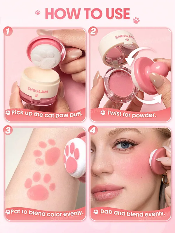 رژگونه استامپی پنجه گربه ای شیگلم - SHEGLAM
