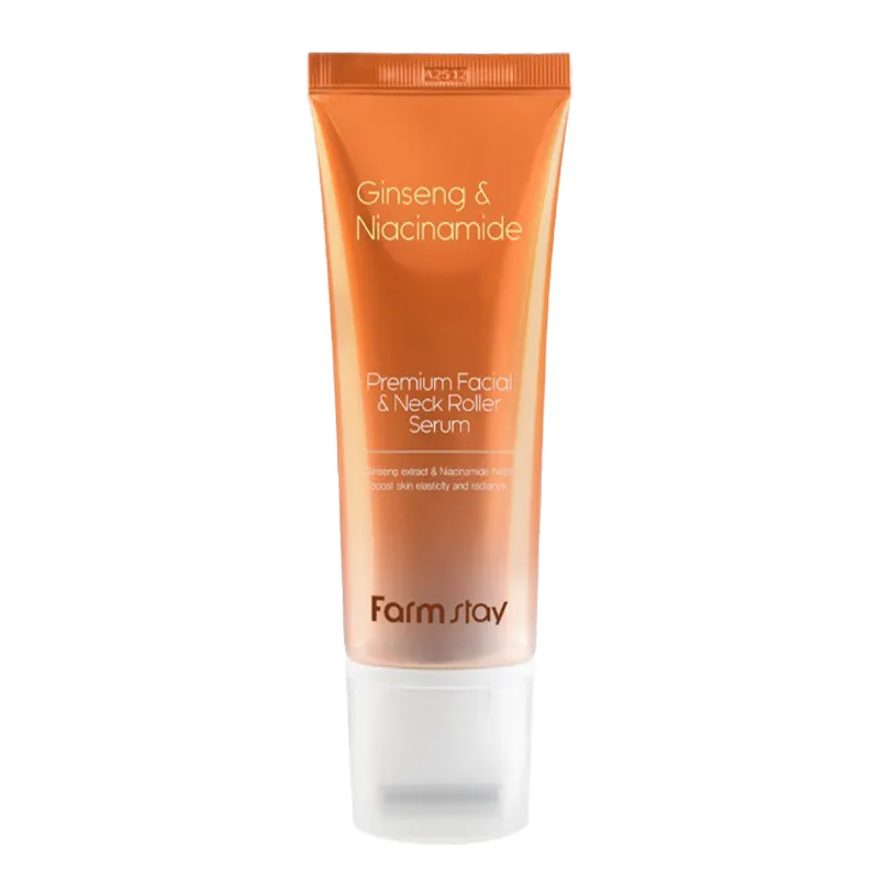 farmstay-Ginseng-&-Niacinamide-perfect-facial-and-neck-roller-serum سرم غلتکی جینسینگ و نیاسینامید فارم استی - Farmstay - Image 1